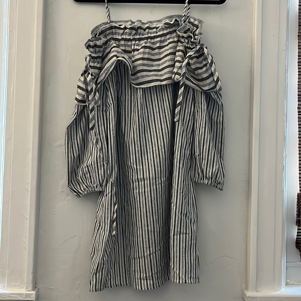 Stripes SugarLips off the shoulder Dress XS